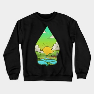 Wayang nature landscape Crewneck Sweatshirt